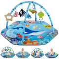 Baby Gym Play Mat, 8-In-1 Tummy Time Mat, Infant Play Gym with 6 Detachable Toys, Washable Activity Mat & Ball Pit, Baby Toys Gift for Ages 0-18M