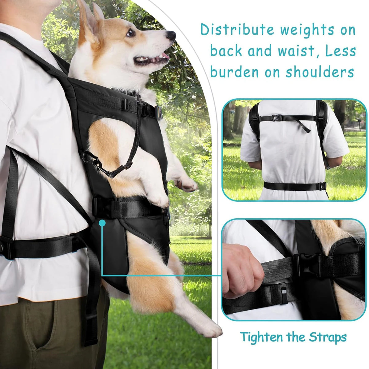 Pet Carrier Comfortable Breathable Dog Bag Dogs Front Travel Dog Bag Adjustable Pet Carriers Dogs Backpack Pet Carrying Supplies