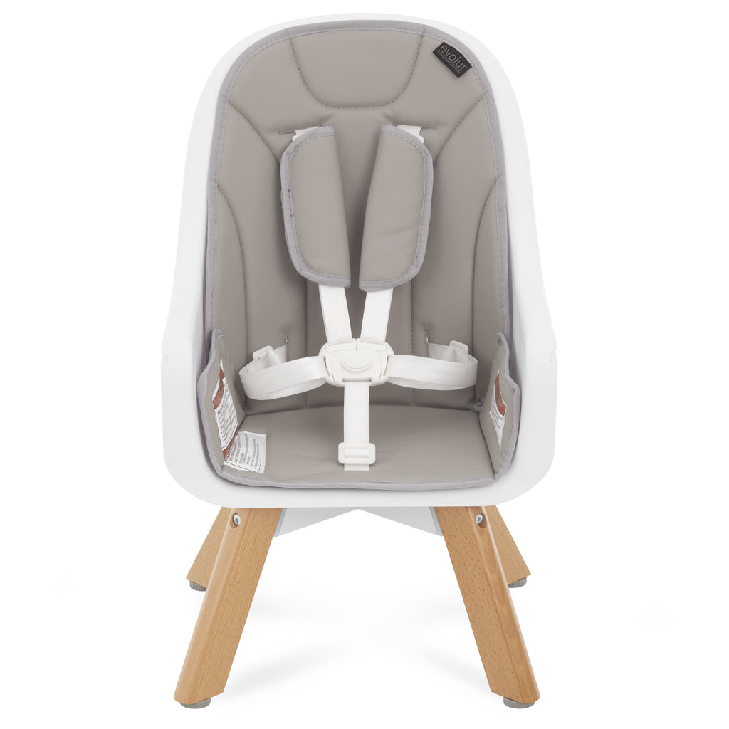 Zoodle 3-In-1 High Chair Booster Feeding Chair with Modern Design, Light Grey