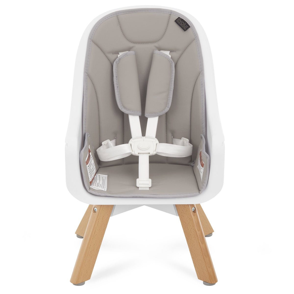 Zoodle 3-In-1 High Chair Booster Feeding Chair with Modern Design, Light Grey