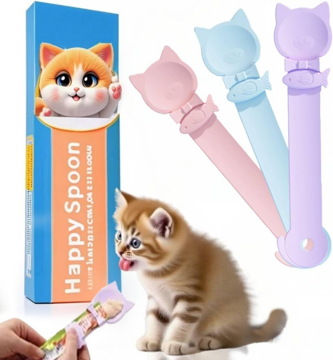 LICKJIMO-3PCS Cat Treat Dispenser,Mult
