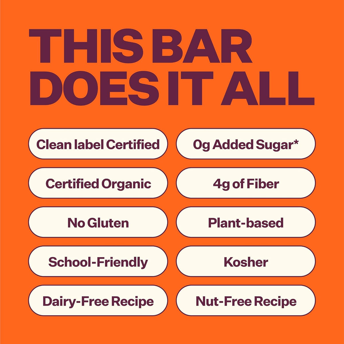 Organic Toddler Snack Bars, Apple Squash, School Safe, 30 Count