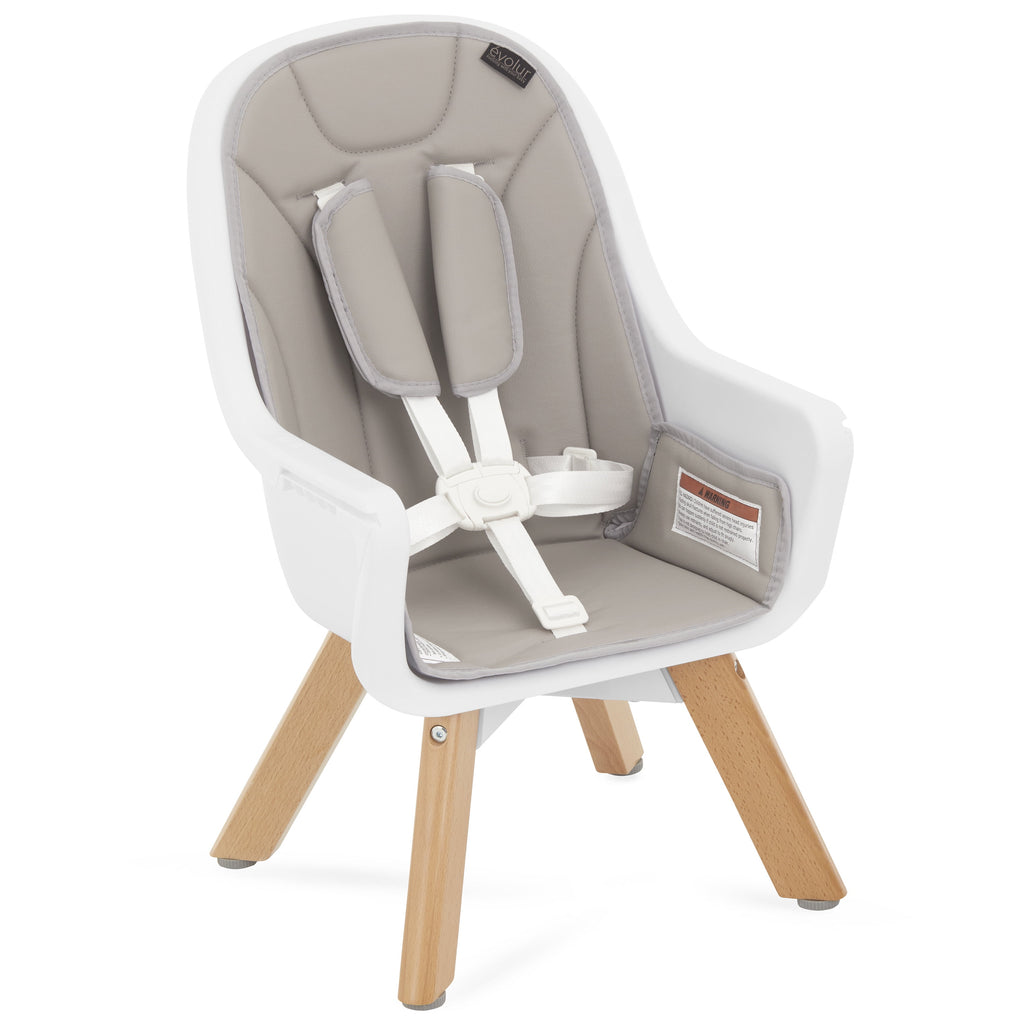 Zoodle 3-In-1 High Chair Booster Feeding Chair with Modern Design, Light Grey