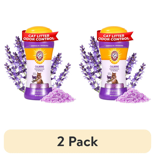 (2 Pack)  Cat Litter Deodorizing Crystals, Lavender & Vanilla Scent 15 Oz
