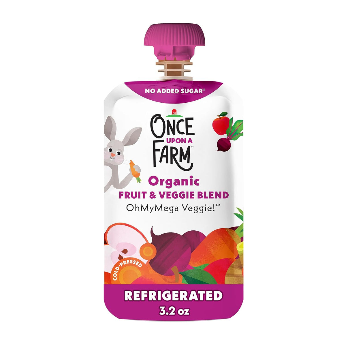 Once upon a Farm, Organic Ohmymega Veggie, 3.2 Ounce