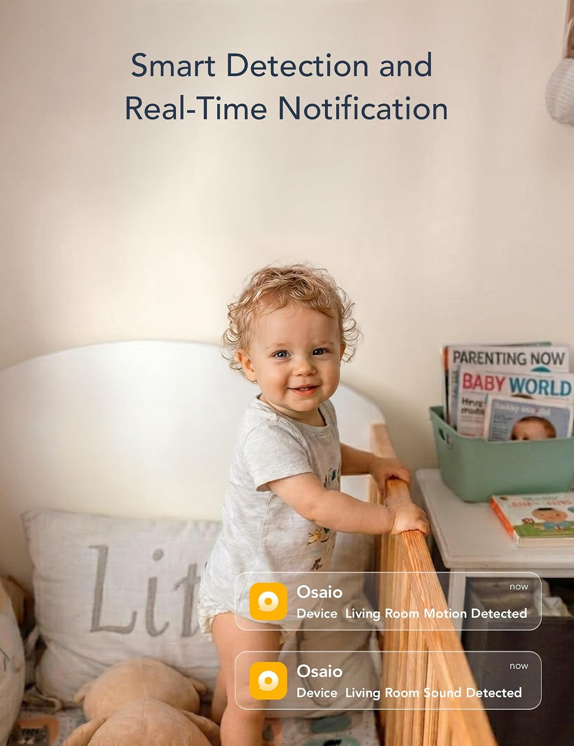 Baby Monitor,5G Wifi Baby Monitor with Night Vision and APP, Cry Detection