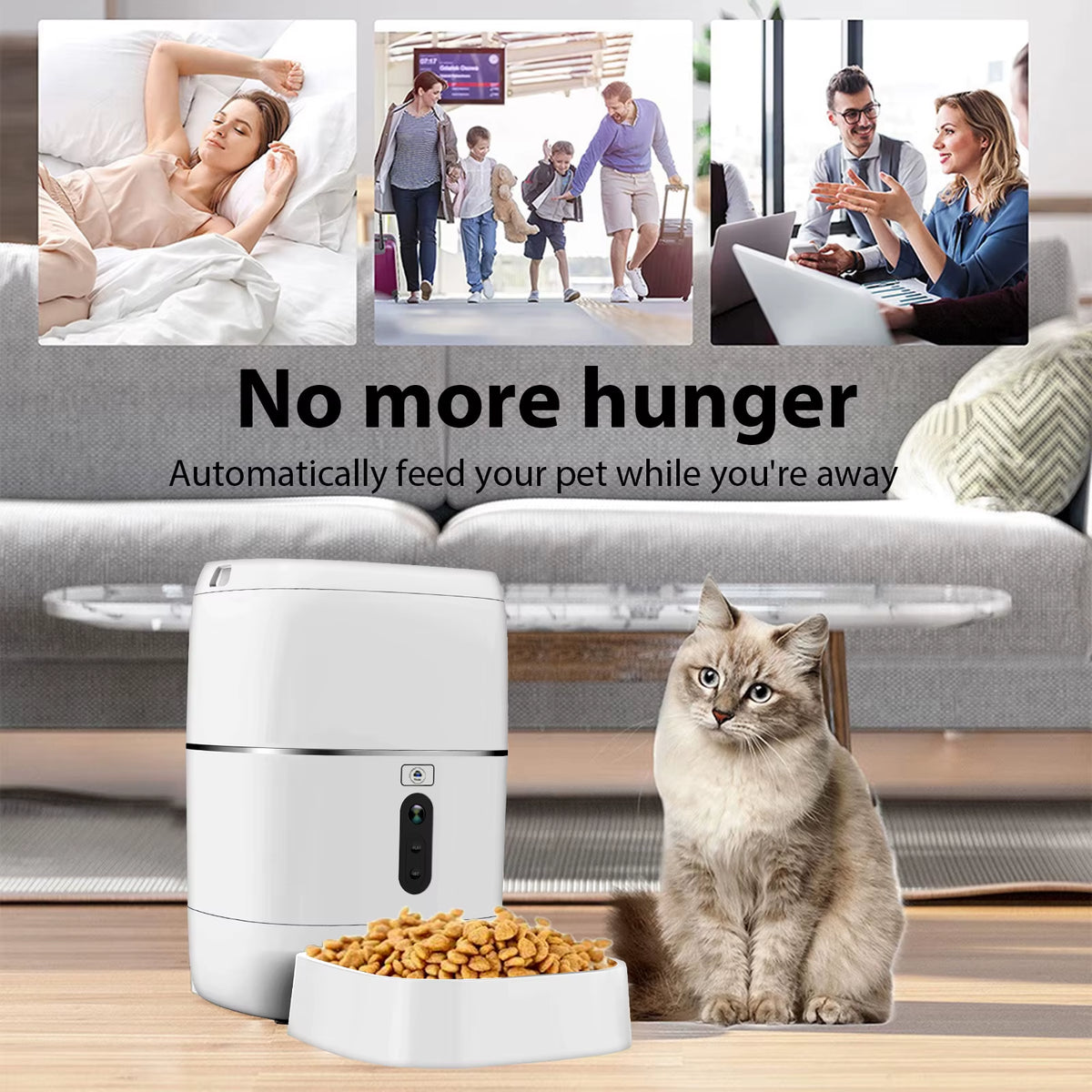 2026 Cat Automatic Feeder Visual Cat Food Dog Food Wifi Intelligent Timed Quantitative Pet Food Dispenser 6L Video Model Cat