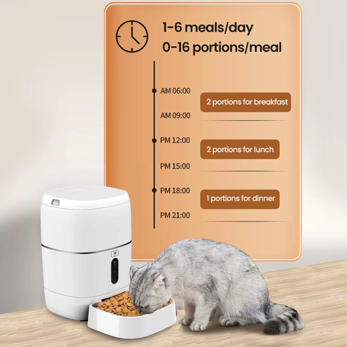 2026 Cat Automatic Feeder Visual Cat Food Dog Food Wifi Intelligent Timed Quantitative Pet Food Dispenser 6L Video Model Cat