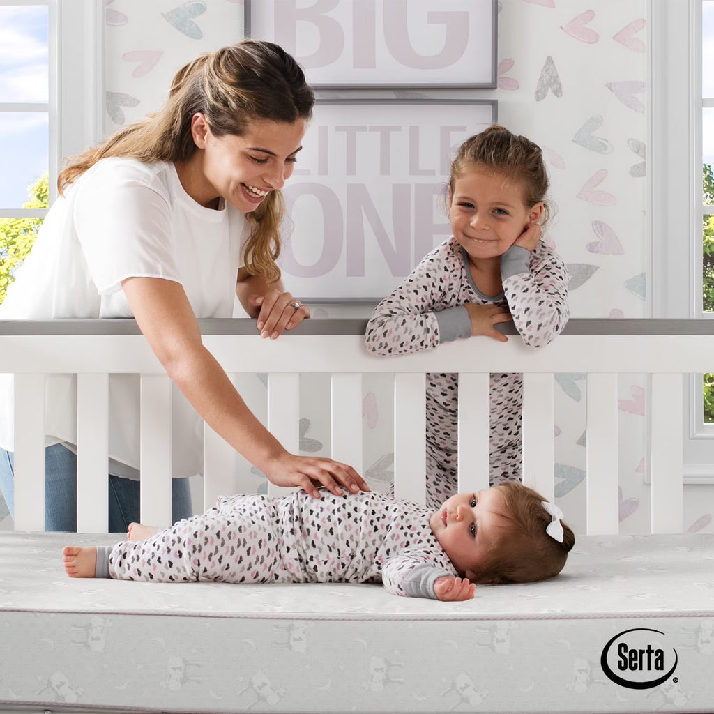 Sparkling Sky 4" Mini/Portable Dual Sided Crib & Toddler Mattress, GREENGUARD Gold Certified