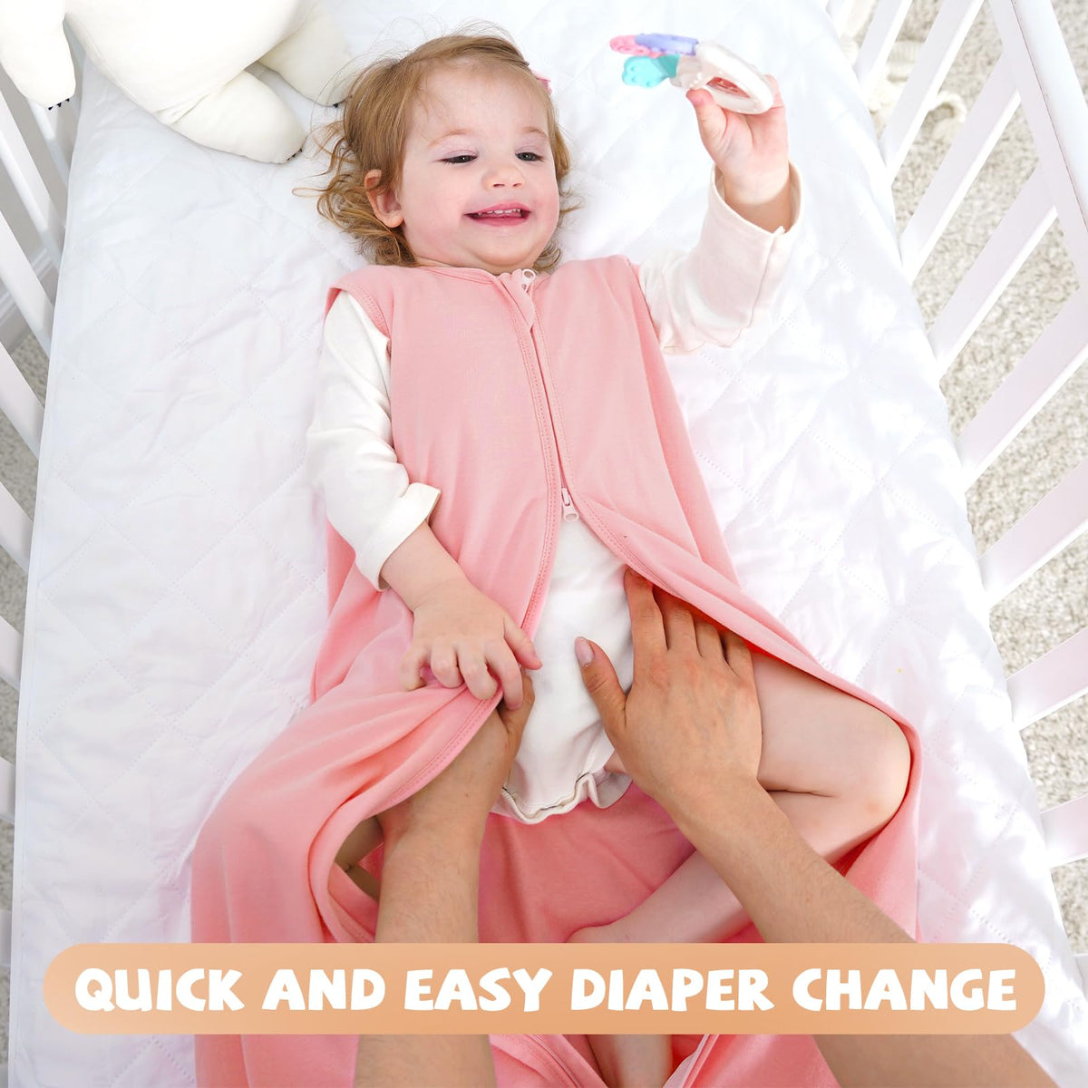 Baby Sleep Sack 18-24 Months Wearable Blanket for Babies 100% Organic Cotton 2-Way Zipper TOG 0.5 Toddler Sleeping Sack 3 Pack, Sleep Sacks