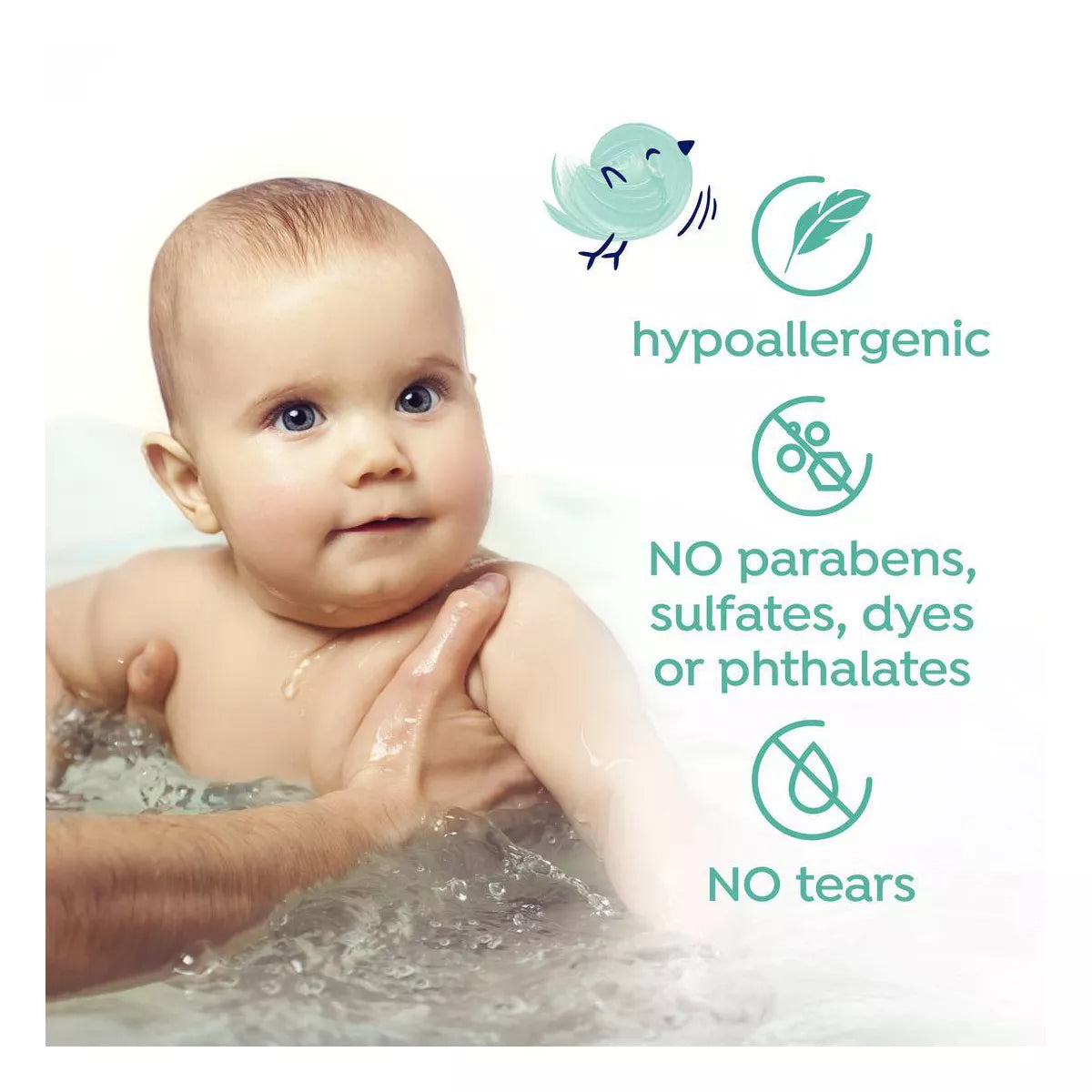 Baby Dove Fragrance Free Moisture Baby Body Wash & Shampoo Hypoallergenic for Eczema-Prone Skin