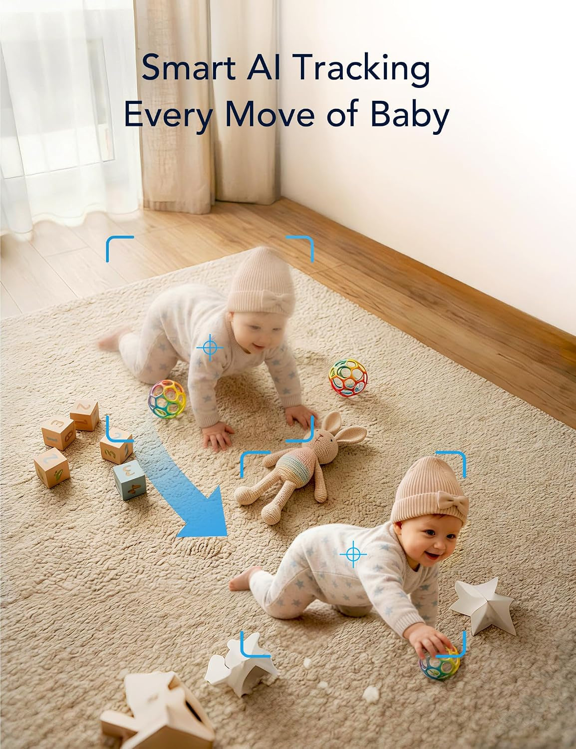 Baby Monitor,5G Wifi Baby Monitor with Night Vision and APP, Cry Detection