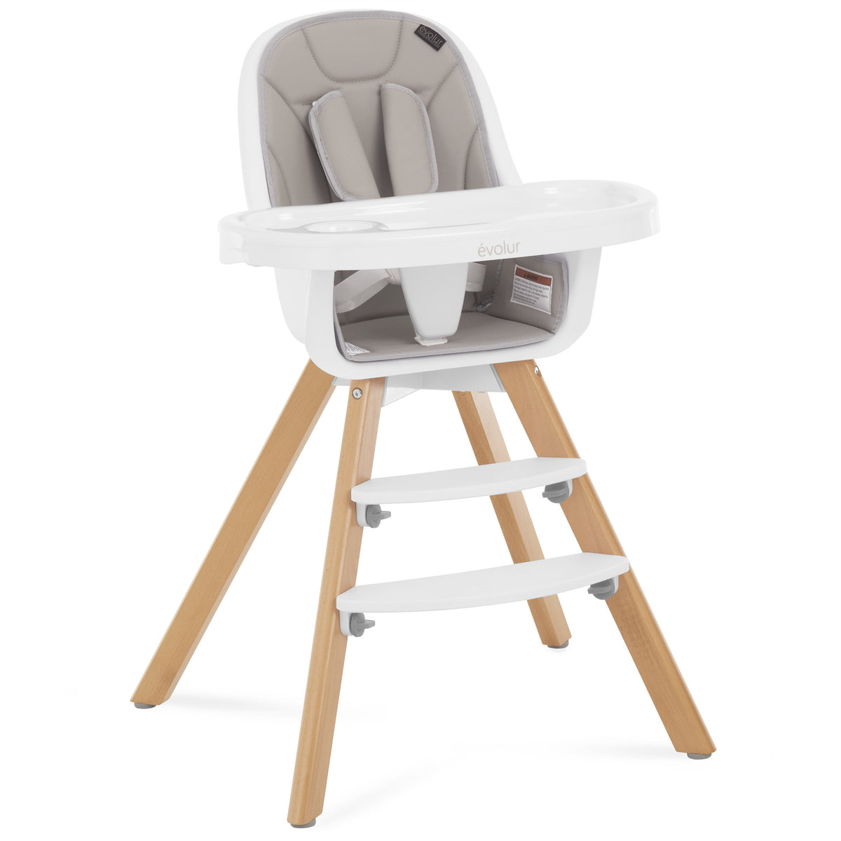 Zoodle 3-In-1 High Chair Booster Feeding Chair with Modern Design, Light Grey