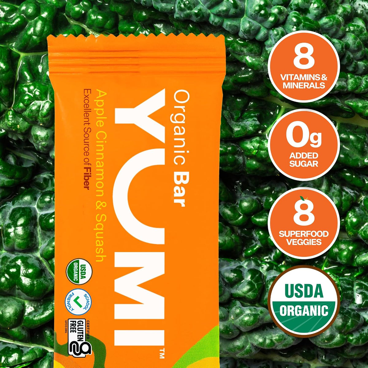 Organic Toddler Snack Bars, Apple Squash, School Safe, 30 Count