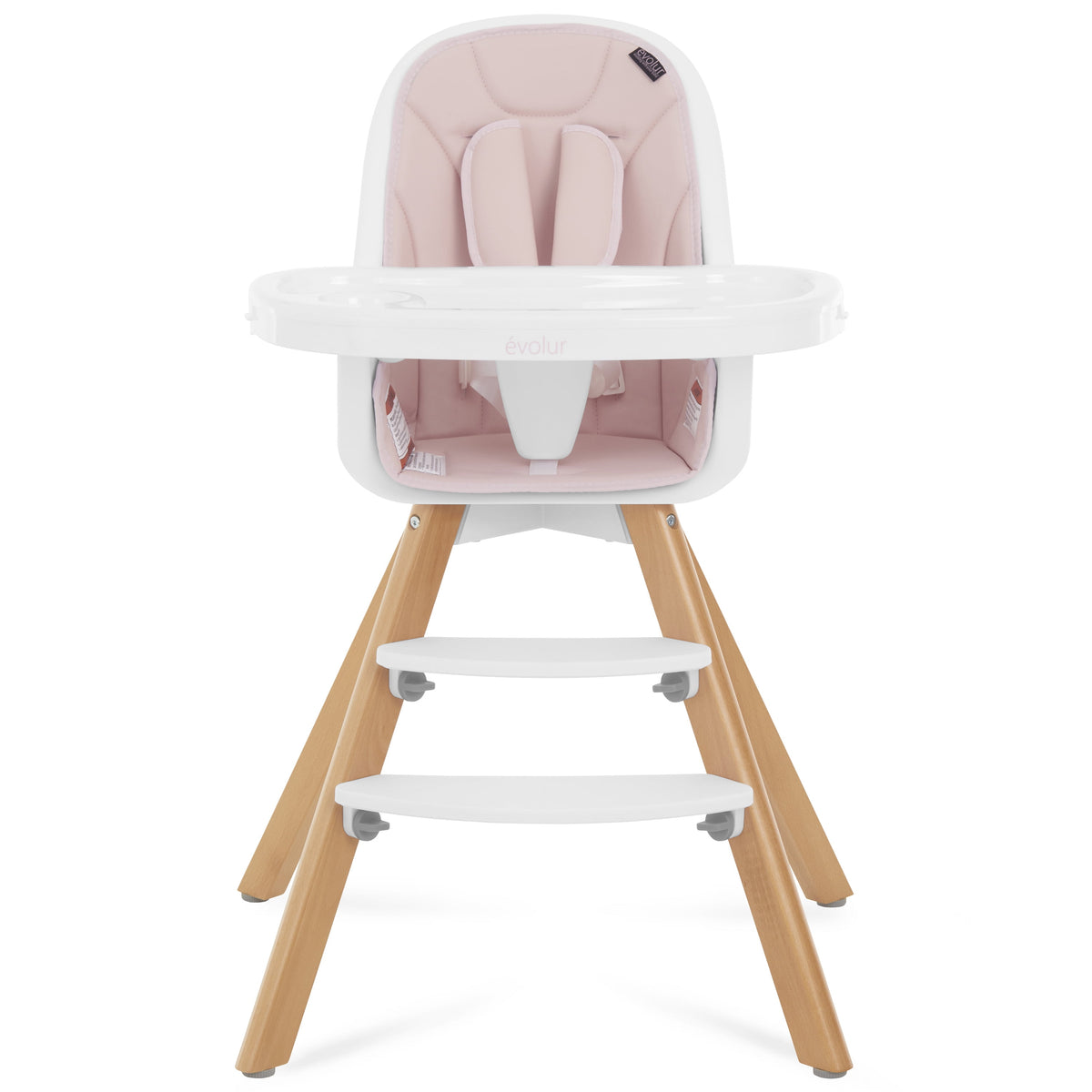 Zoodle 2-In-1 High Chair Booster Feeding Chair with Modern Design, Pink