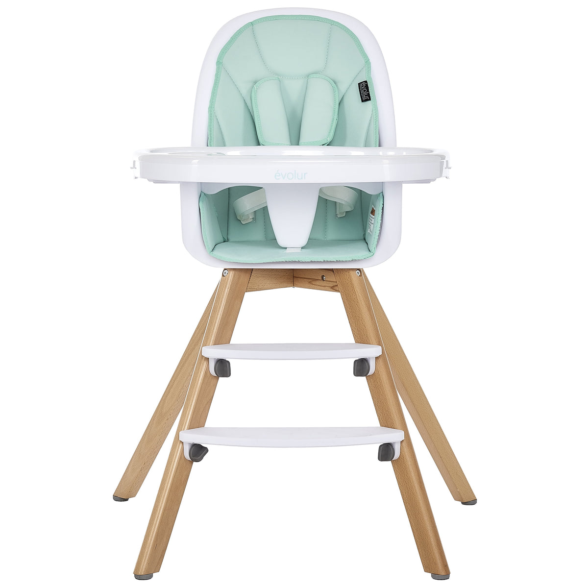 Zoodle 2-In-1 High Chair Booster Feeding Chair with Modern Design, Mint