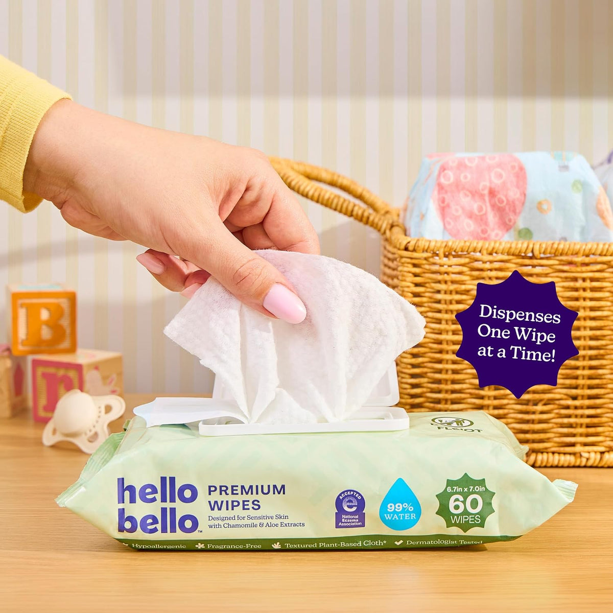 Premium Baby Wipes (Simply Sage) Fragrance-Free 18Pk = 1080Ct