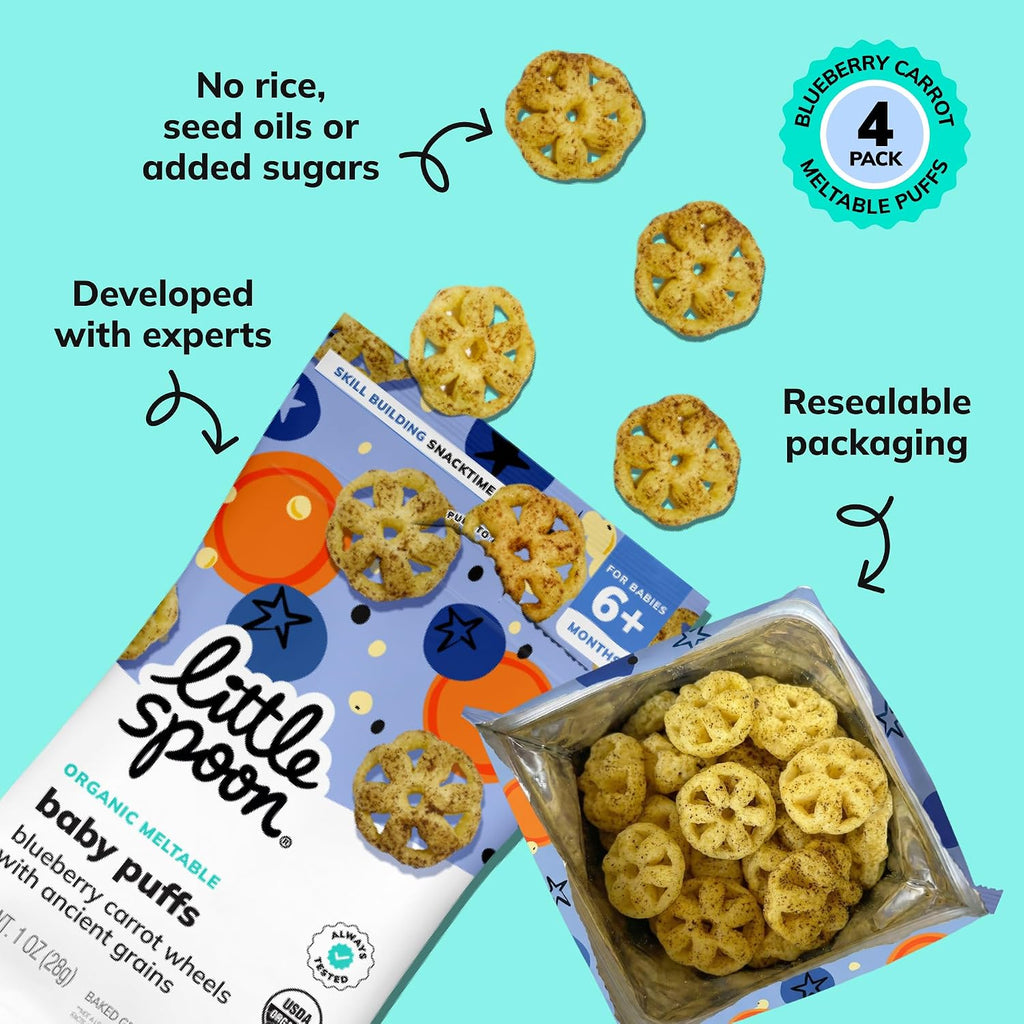 Blueberry Carrot Meltable Baby Wheels, 1 Oz Bag, 4 Pack