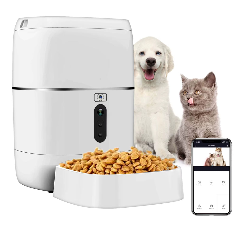 2026 Cat Automatic Feeder Visual Cat Food Dog Food Wifi Intelligent Timed Quantitative Pet Food Dispenser 6L Video Model Cat