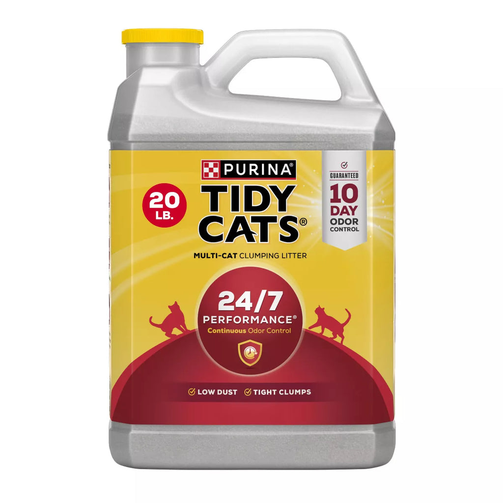 Purina Tidy Cats 24/7 Performance Clumping Scoop Cat & Kitty Litter for Multiple Cats - 20Lbs