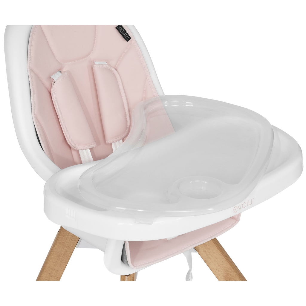 Zoodle 2-In-1 High Chair Booster Feeding Chair with Modern Design, Pink