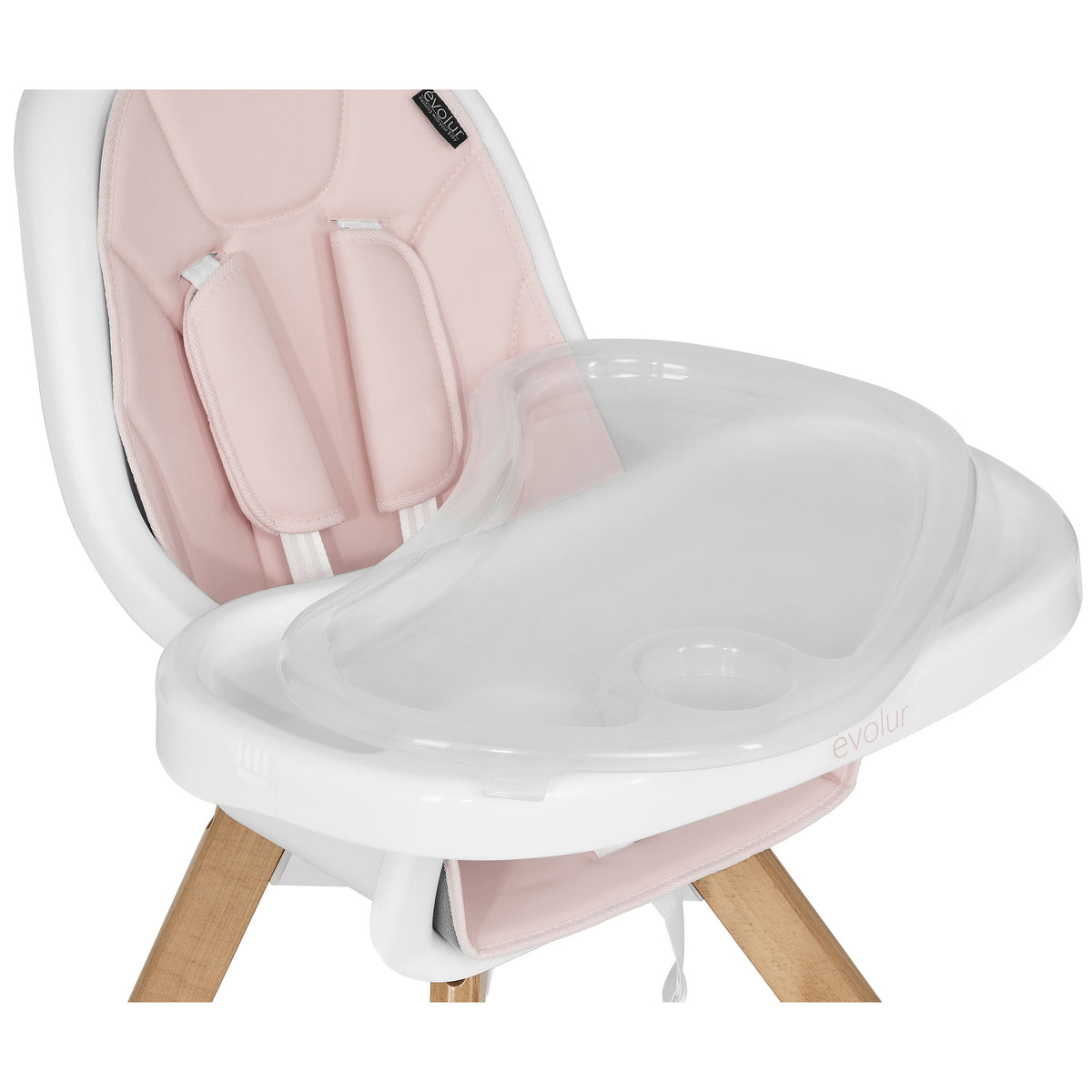 Zoodle 2-In-1 High Chair Booster Feeding Chair with Modern Design, Pink