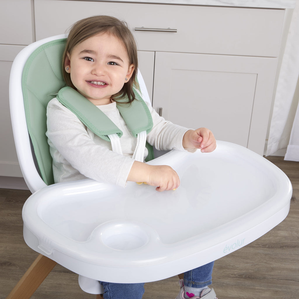 Zoodle 2-In-1 High Chair Booster Feeding Chair with Modern Design, Mint