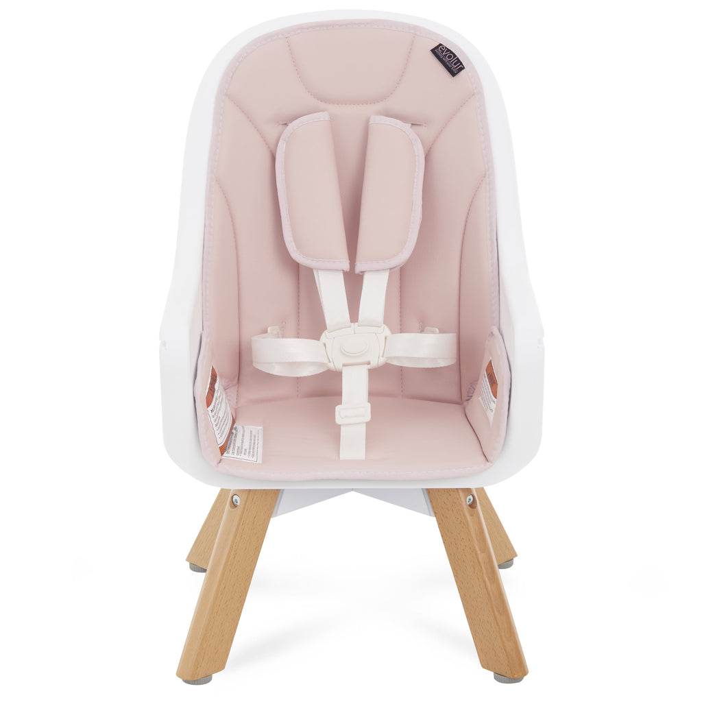Zoodle 2-In-1 High Chair Booster Feeding Chair with Modern Design, Pink