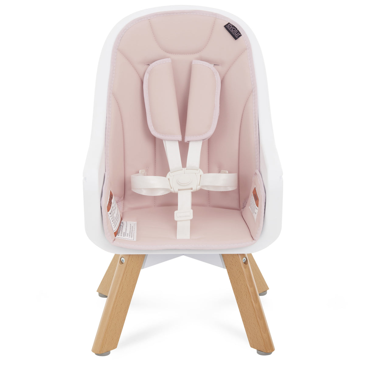 Zoodle 2-In-1 High Chair Booster Feeding Chair with Modern Design, Pink