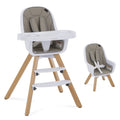Zoodle 3-In-1 High Chair Booster Feeding Chair with Modern Design, Light Grey