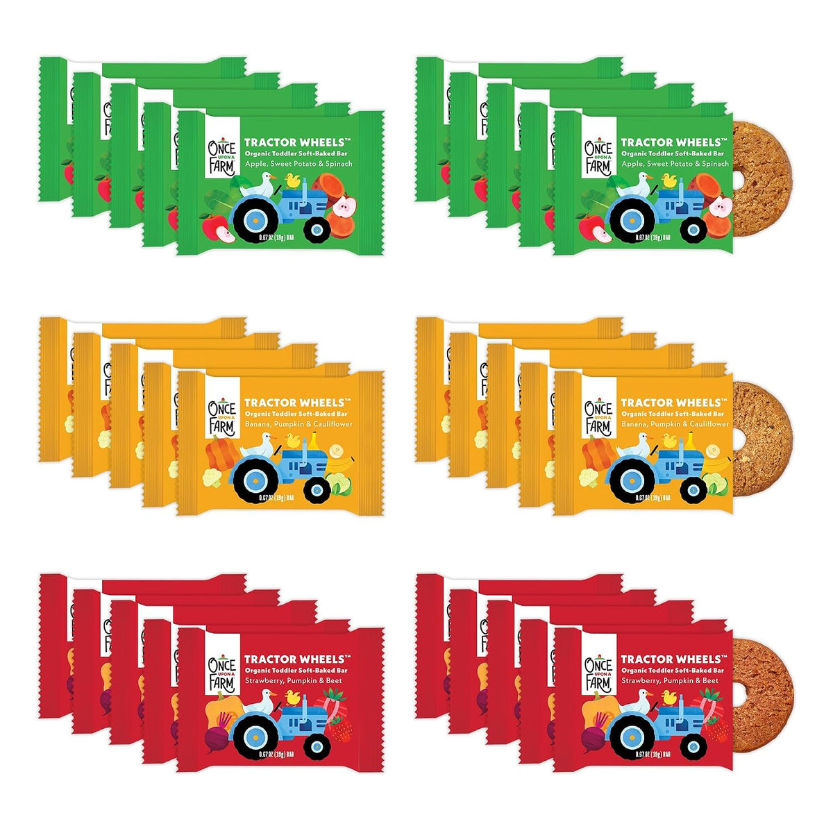 Once upon a Farm Organic Toddler Bars Variety Pack, Non-Gmo