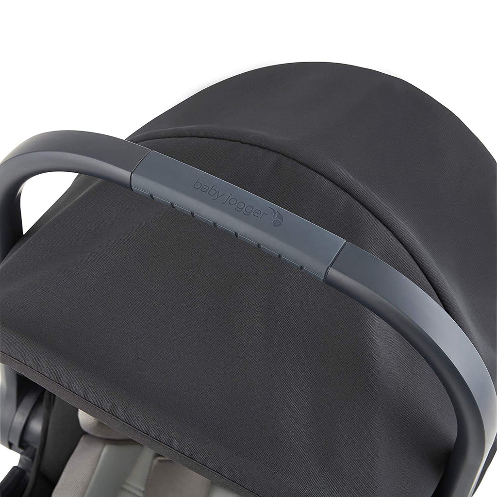 City Go 2 Infant Car Seat, Baby Travel Car Seat, Included Rapidlock Carseat Base with Leatherette Handlebar and Premium Fabrics, Slate