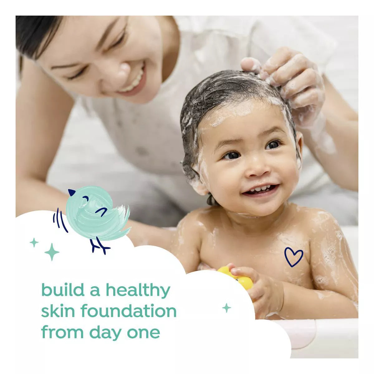 Baby Dove Fragrance Free Moisture Baby Body Wash & Shampoo Hypoallergenic for Eczema-Prone Skin