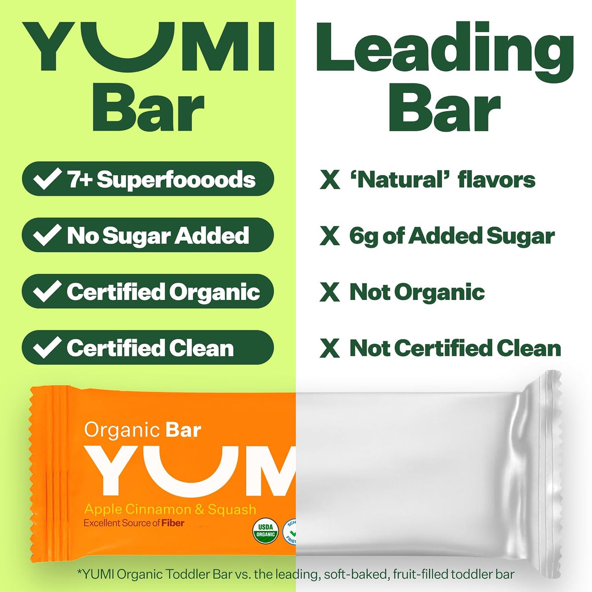 Organic Toddler Snack Bars, Apple Squash, School Safe, 30 Count