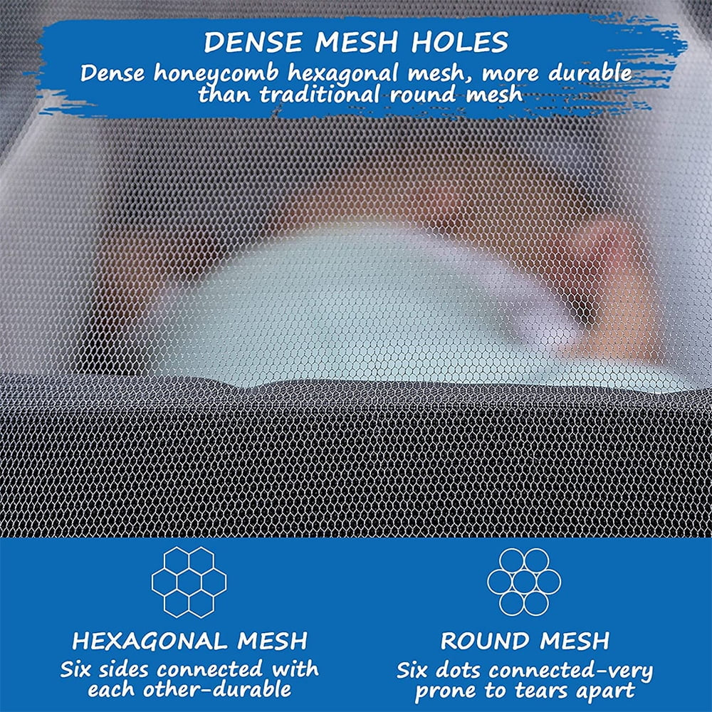 Baby Mosquito Net for Stroller Bug Protection Mesh Cover, White