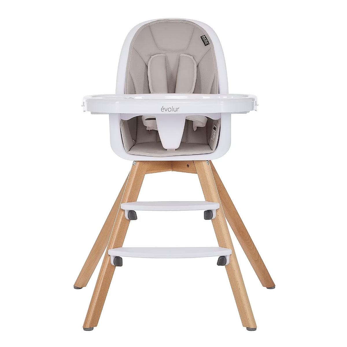 Zoodle 3-In-1 High Chair Booster Feeding Chair with Modern Design, Light Grey