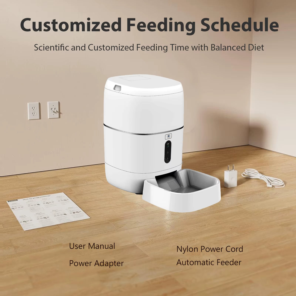 2026 Cat Automatic Feeder Visual Cat Food Dog Food Wifi Intelligent Timed Quantitative Pet Food Dispenser 6L Video Model Cat