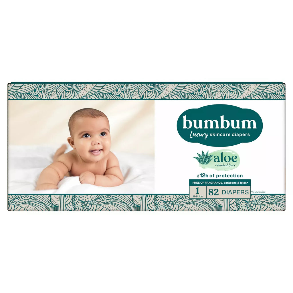 Bumbum Luxury Fragrance-Free Disposable Diapers - (Select Size and Count)