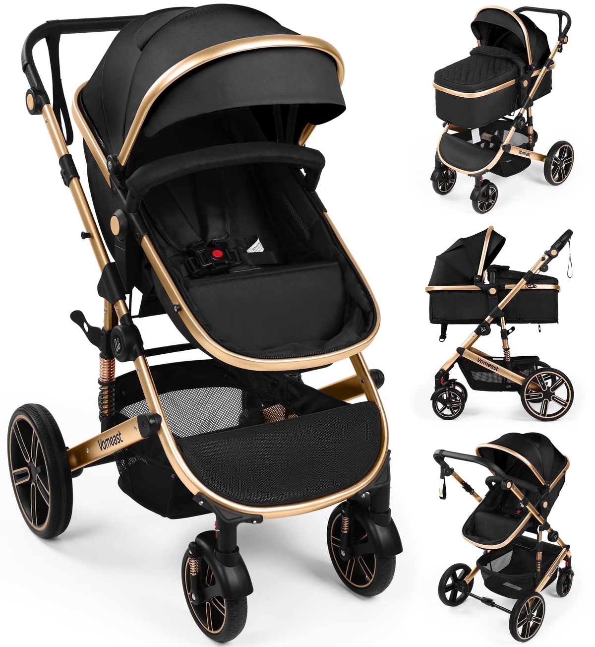 Baby Stroller, Foldable Aluminum Alloy Stroller