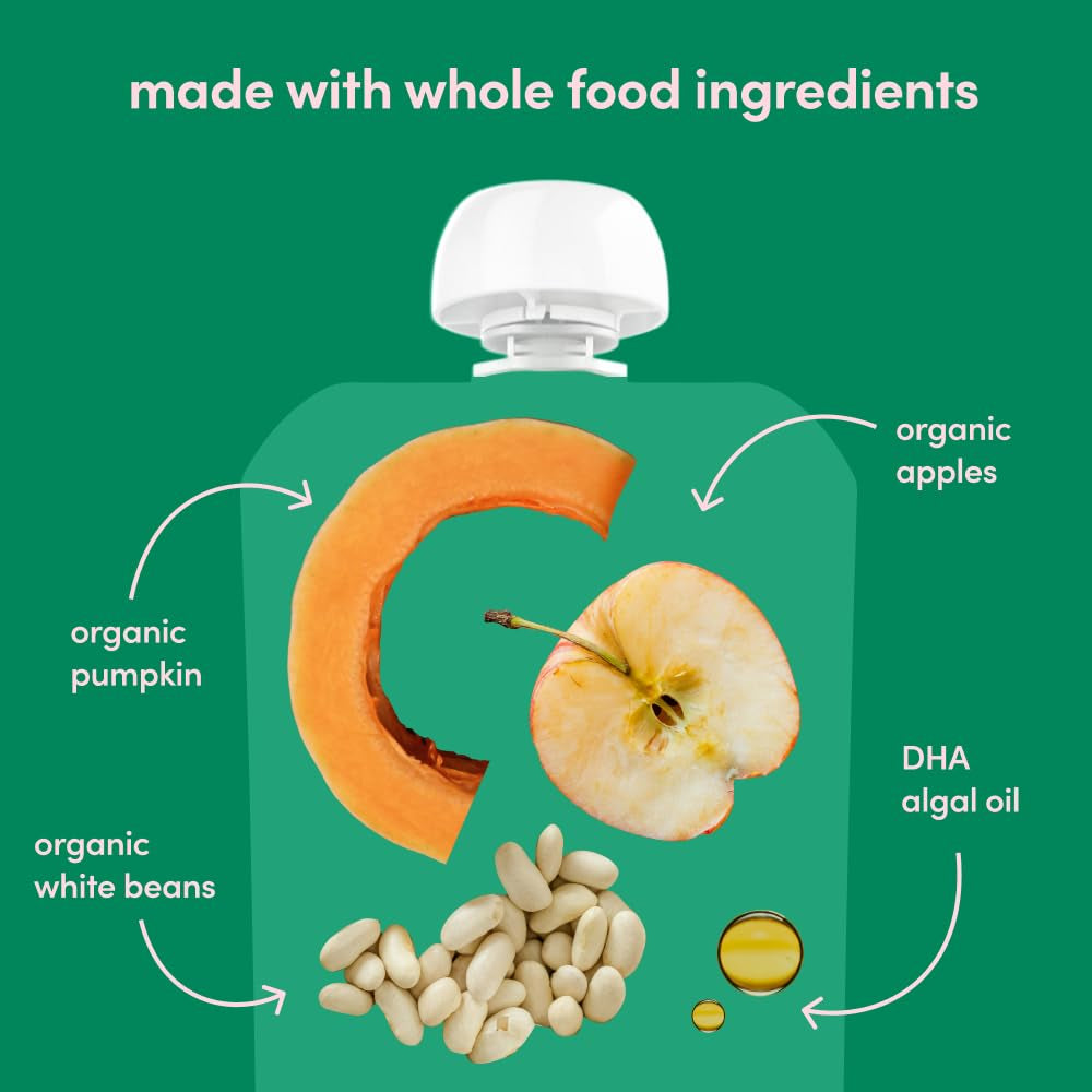 Organic White Bean Pumpkin Apple Baby Food 3Ct, 4 OZ