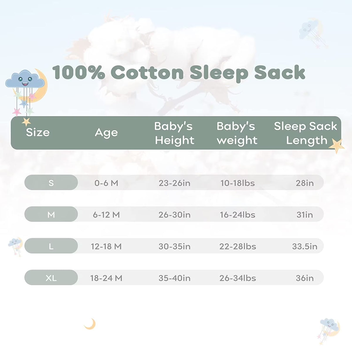 Baby Sleep Sack 6-12 Months Wearable Blanket for Babies 100% Organic Cotton 2-Way Zipper TOG 0.5 Toddler Sleeping Sack 3 Pack, Sleep Sacks