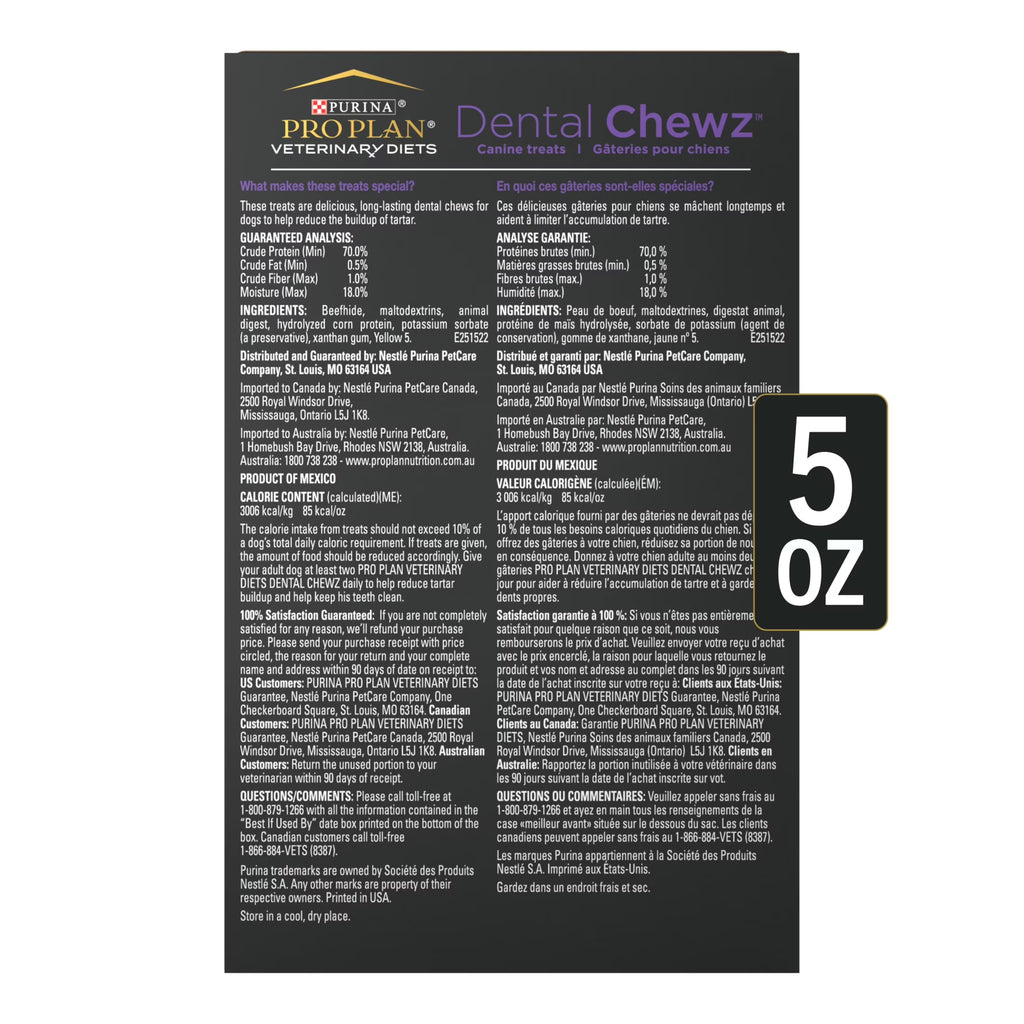 Veterinary Diets Dental Chewz Dog Treats, 5 Oz Box