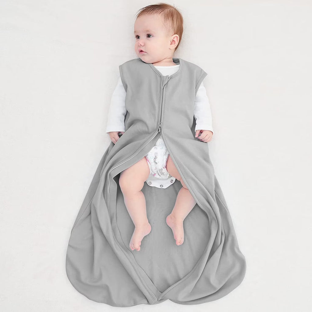 Baby Sleep Sack 6-12 Months Wearable Blanket for Babies 100% Organic Cotton 2-Way Zipper TOG 0.5 Toddler Sleeping Sack 3 Pack, Sleep Sacks