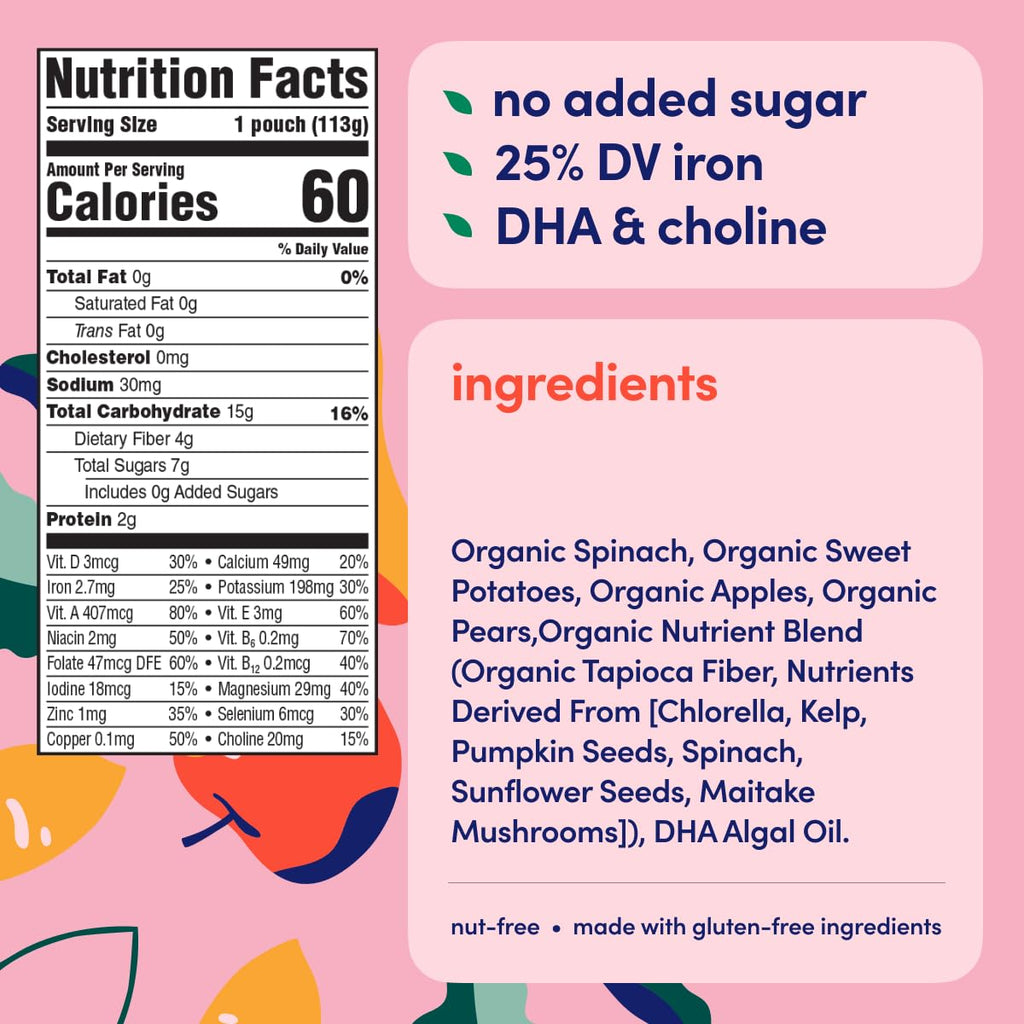 Organic Spinach Apple Sweet Potato, 12 OZ