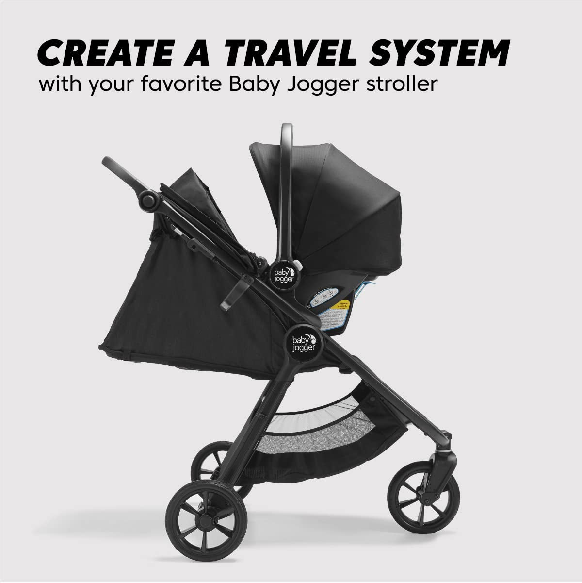 City Go 2 Infant Car Seat, Baby Travel Car Seat, Included Rapidlock Carseat Base with Leatherette Handlebar and Premium Fabrics, Slate