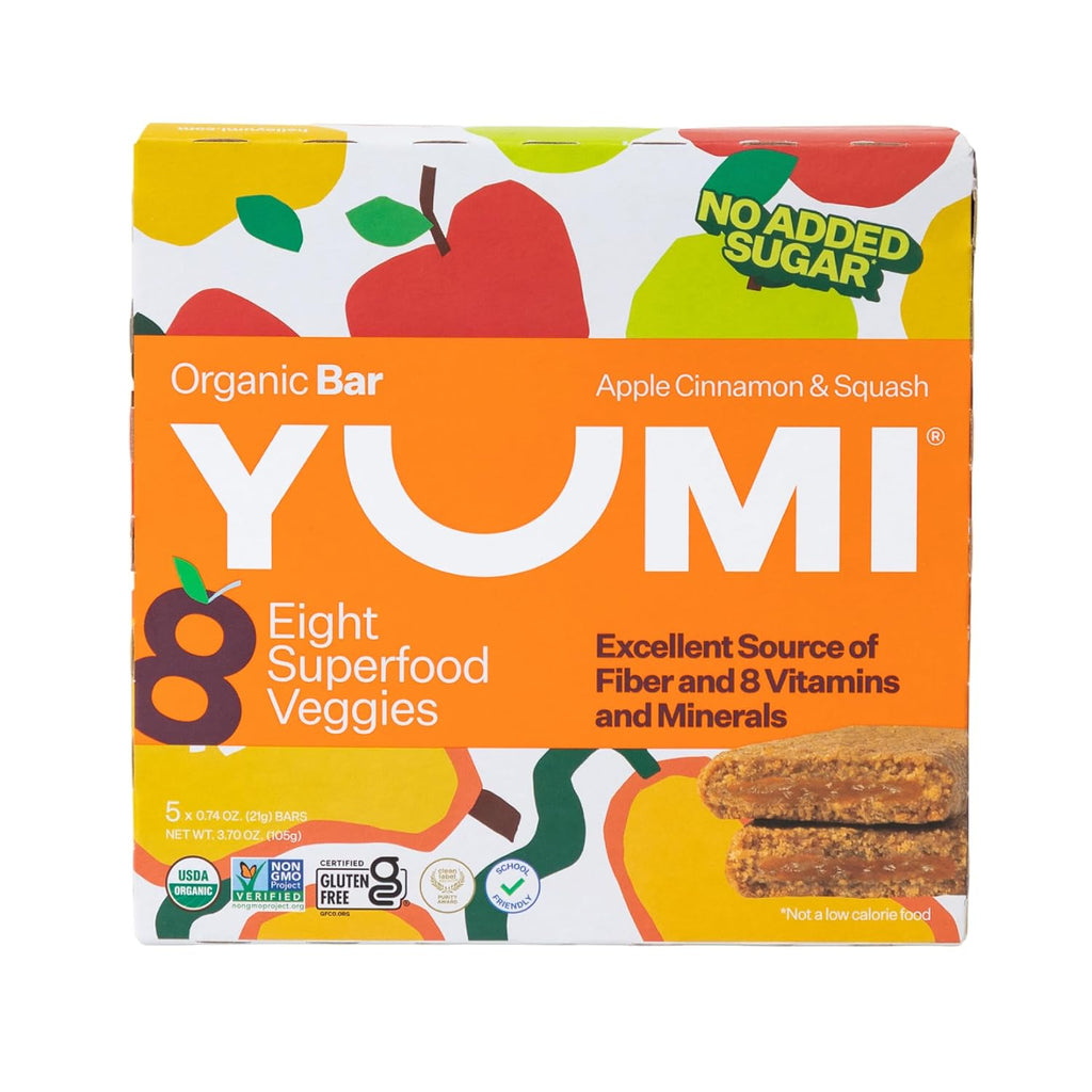 Organic Toddler Snack Bars, Apple Squash, School Safe, 30 Count