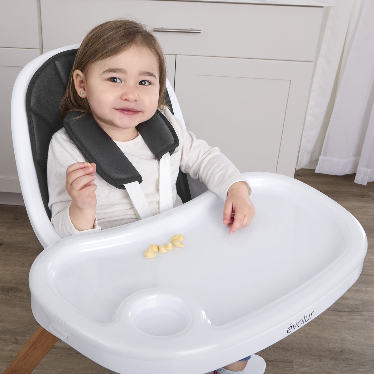 Zoodle 3-In-1 High Chair Booster Feeding Chair with Modern Design, Light Grey